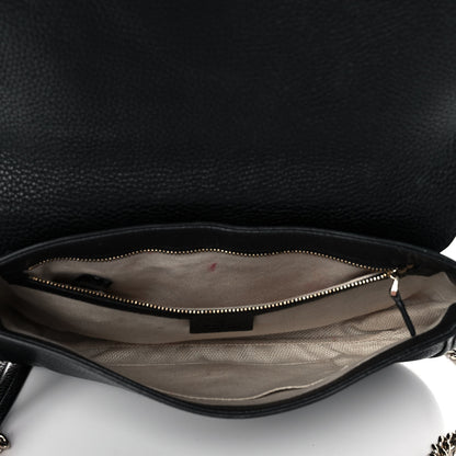 Gucci Pebbled Calfskin Medium Soho Flap Crossbody Black 5 of 13