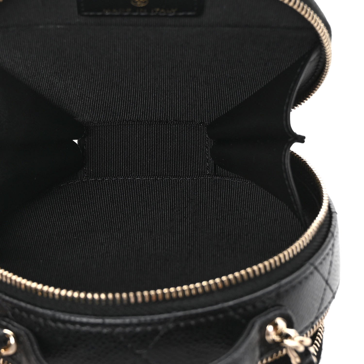 Chanel Caviar Quilted Round Handle With Care Vanity With Chain Black 5 of 8