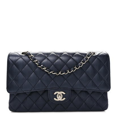 Chanel Metallic Calfskin Quilted Medium Double Flap Charcoal 1 of 10