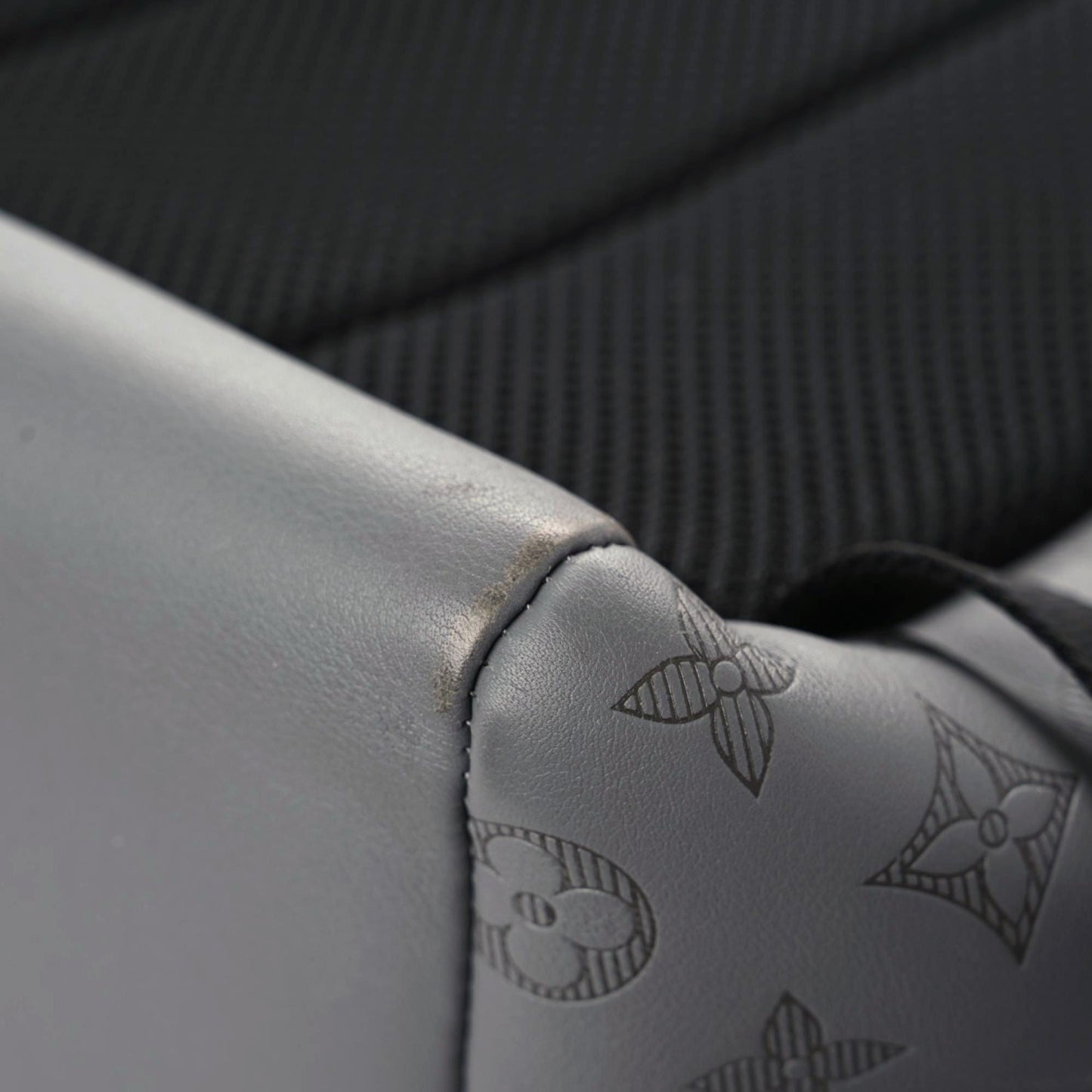 Calfskin Monogram Racer Backpack Grey