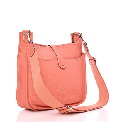 Hermes Taurillon Clemence Evelyne III PM Crevette 3 of 11
