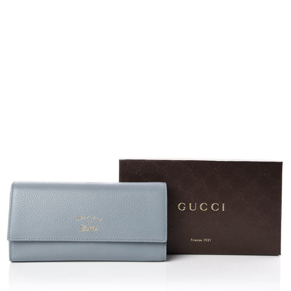 Gucci Dollar Calfskin Swing Continental Wallet Mineral Blue 7 of 7