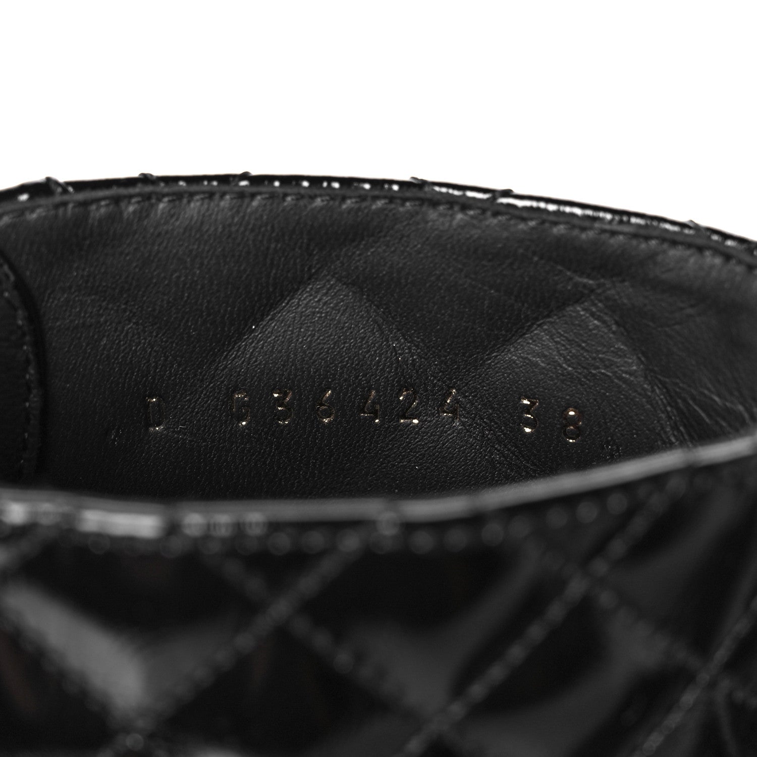 Chanel Shiny Calfskin Quilted Lace Up Combat Boots 38 Black 8 of 9