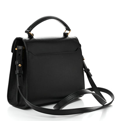 Saint Laurent Grain de Poudre Mini Classic Monogram Cassandra Top Handle Black 3 of 10