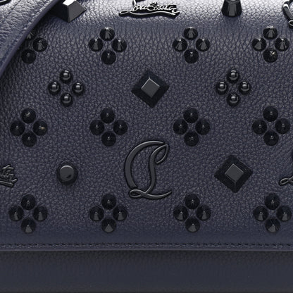 Christian Louboutin Calfskin Spikes Loubinthesky Paloma Clutch Navy 8 of 10