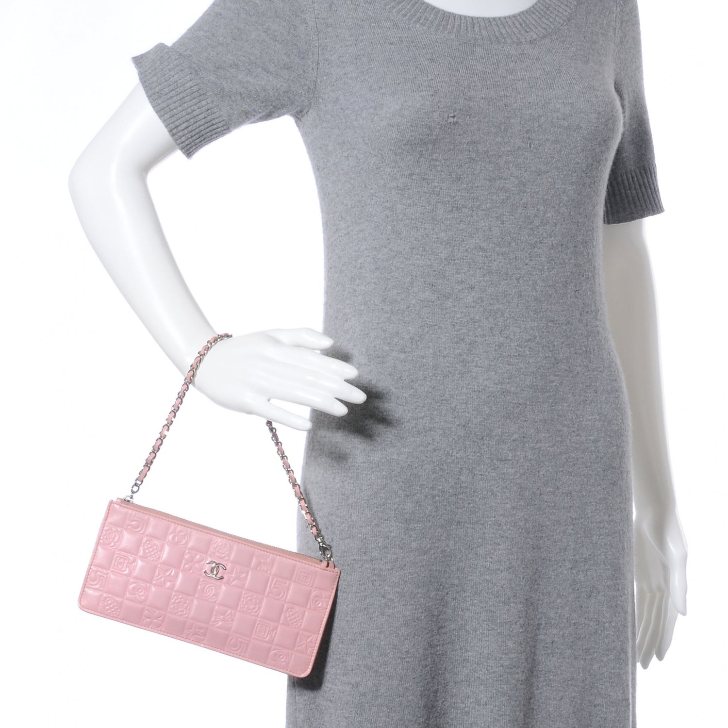 Chanel Lambskin Precious Symbols Pochette Pink 2 of 7
