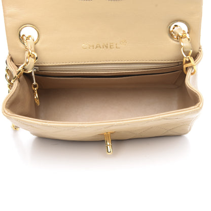 Chanel Lambskin Quilted Mini Square Flap Beige 5 of 12