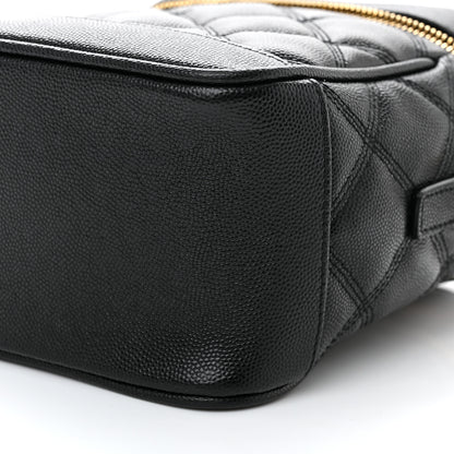 Saint Laurent Grain de Poudre Quilted 80's Vanity Bag Black 10 of 11