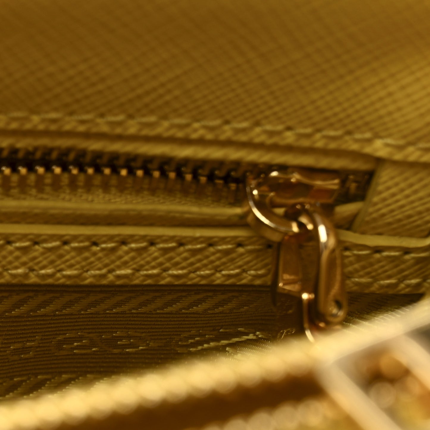 Saffiano Lux Mini Galleria Double Zip Tote Soleil