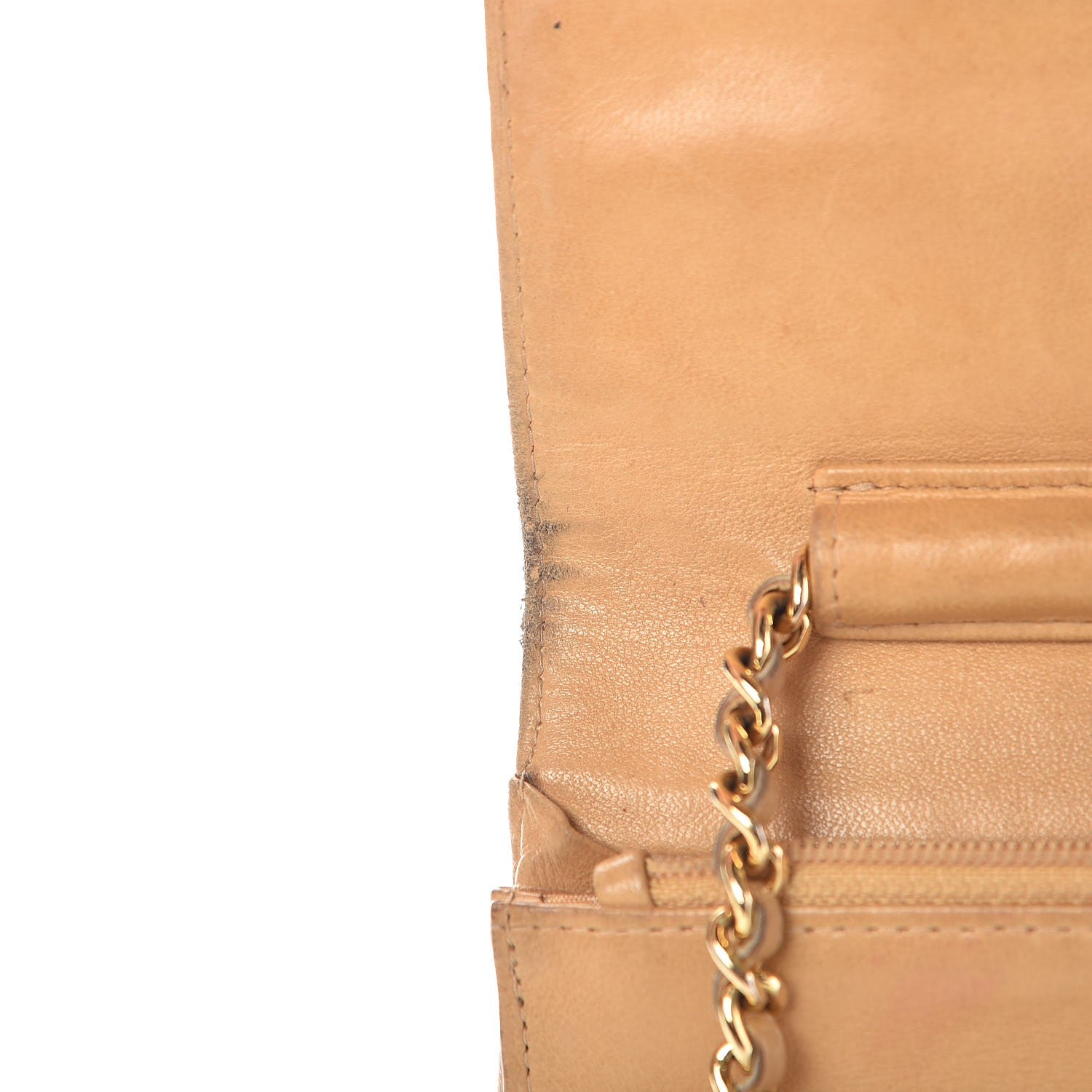 Chanel Caviar Timeless CC Wallet On Chain WOC Beige 11 of 16
