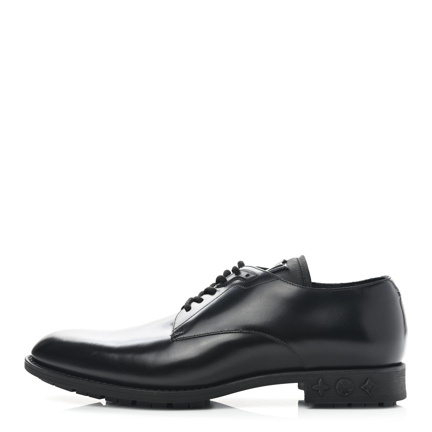 Louis Vuitton Calfskin Mens Formal Derby Shoes 10 Black 1 of 12