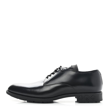 Louis Vuitton Calfskin Mens Formal Derby Shoes 10 Black 1 of 12