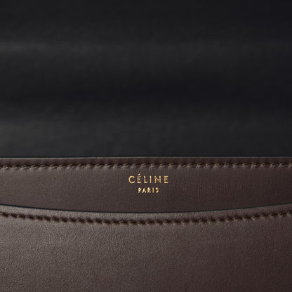 Celine Calfskin Bicolor Medium Case Flap Navy Burgundy 8 of 10