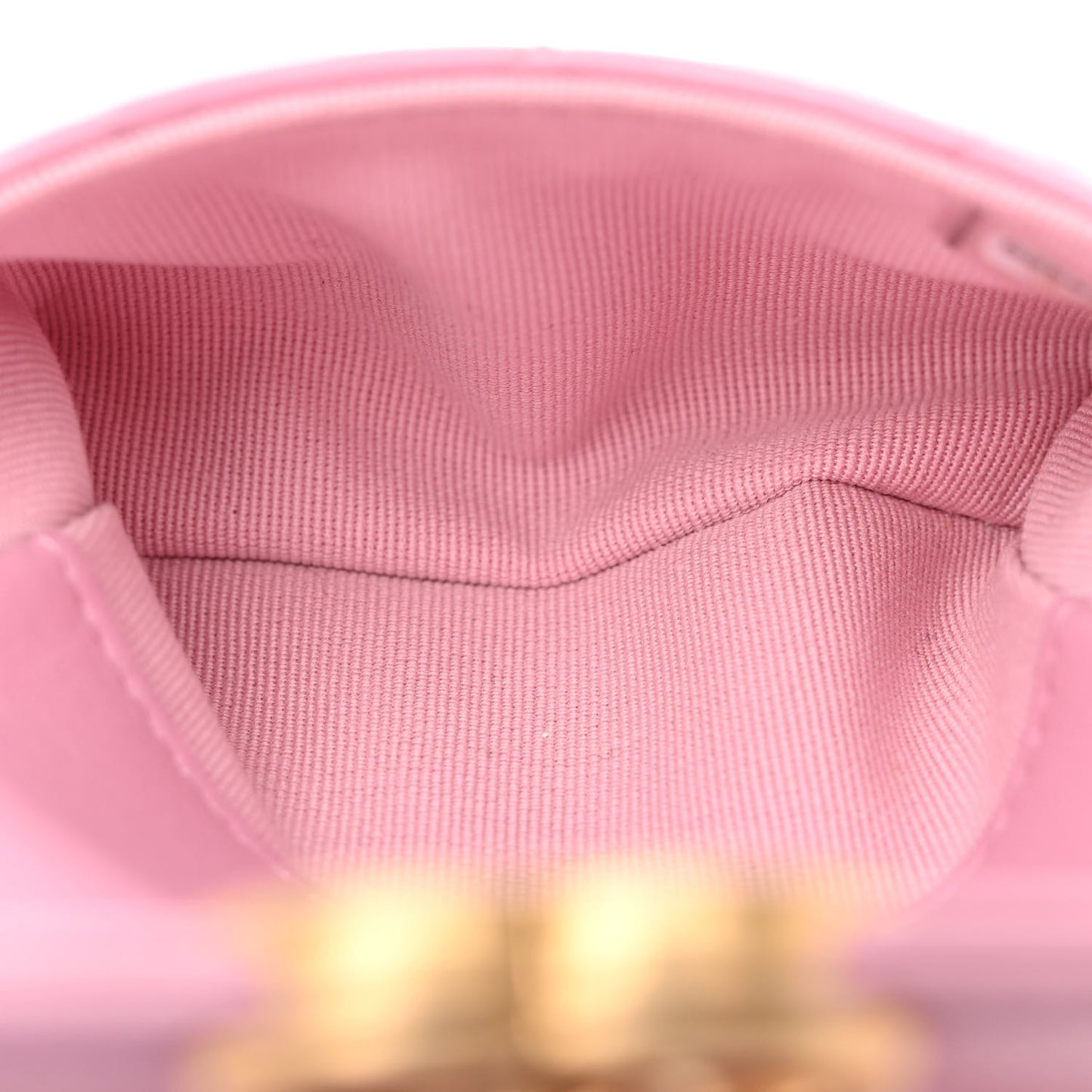 Lambskin Lacquered Metal Quilted Flap Chain Belt Bag Pink