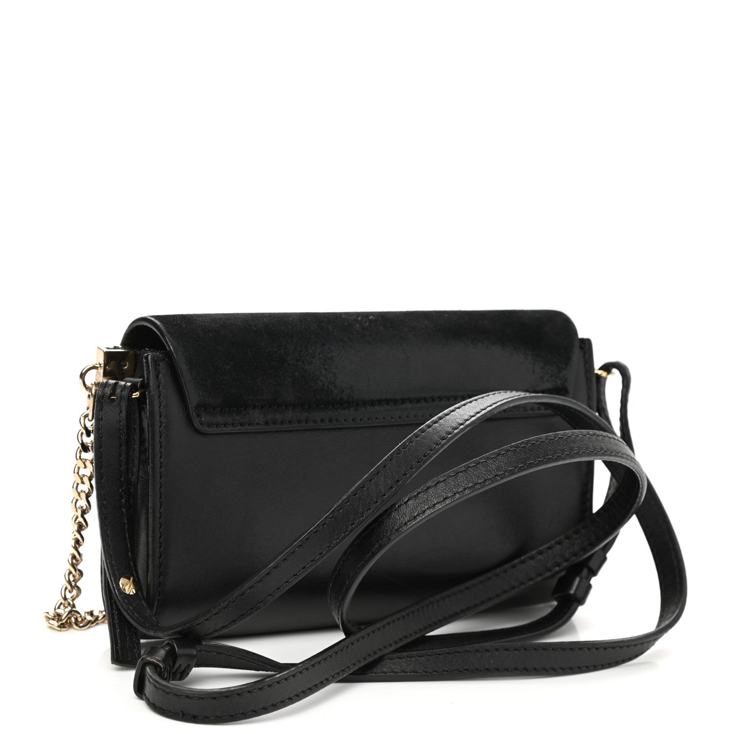 Chloe Suede Calfskin Mini Faye Shoulder Bag Black 3 of 12