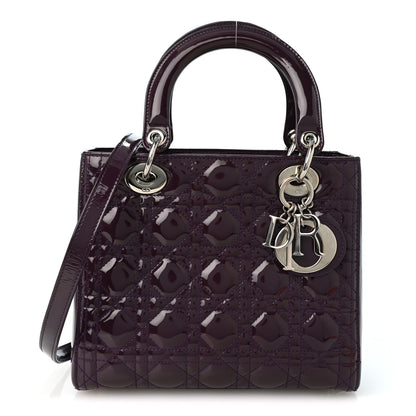 Christian Dior Patent Cannage Medium Lady Dior Purple 1 of 10