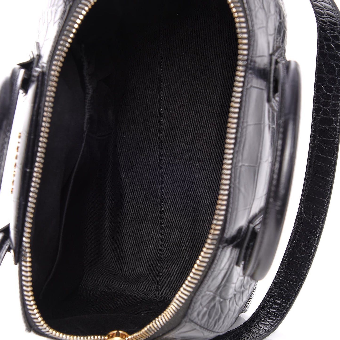 Calfskin Crocodile Embossed Medium Antigona Black