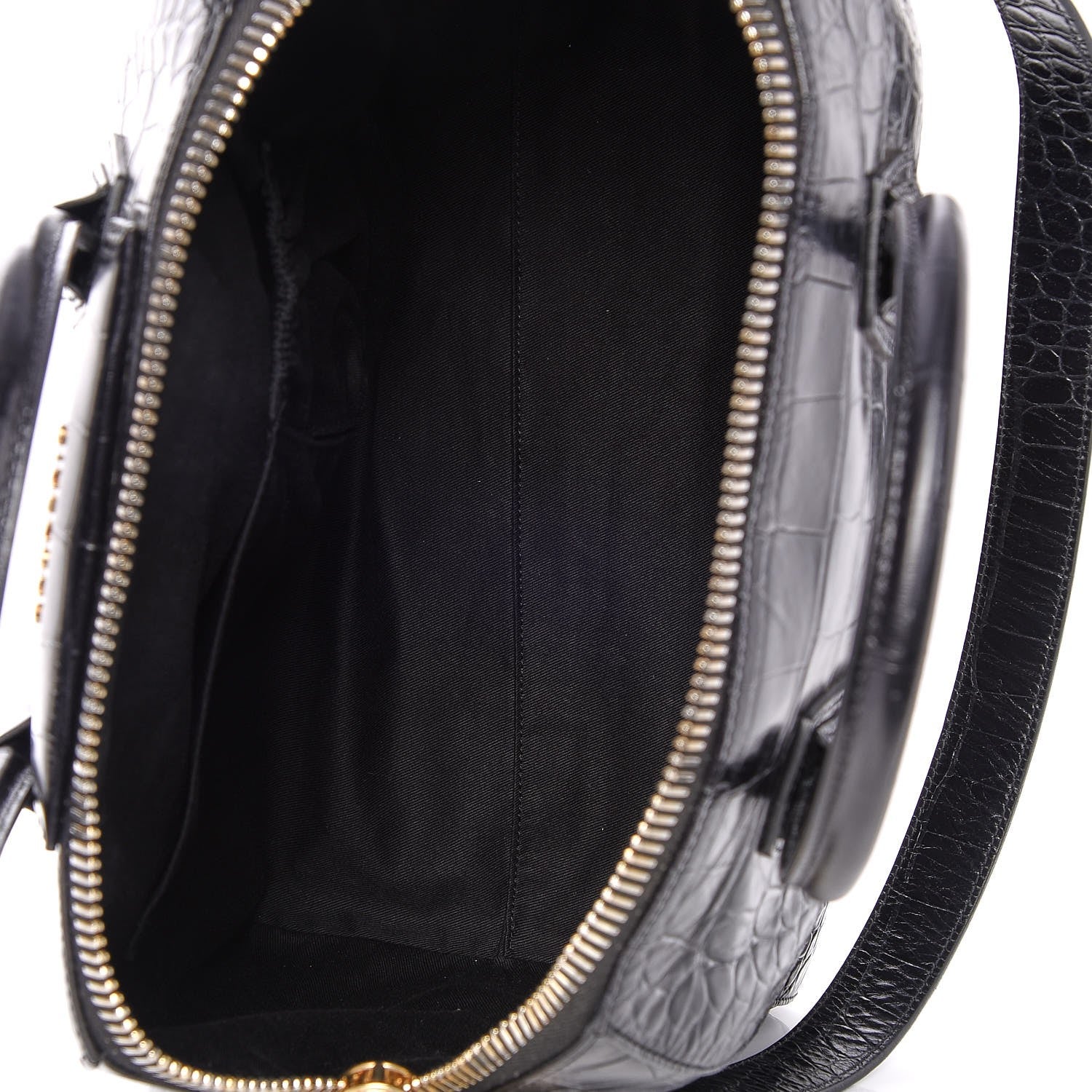 Givenchy Calfskin Crocodile Embossed Medium Antigona Black 6 of 8