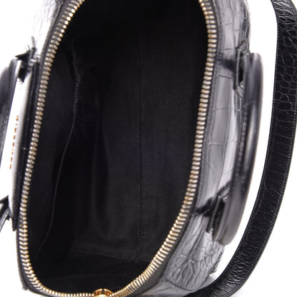 Givenchy Calfskin Crocodile Embossed Medium Antigona Black 6 of 8
