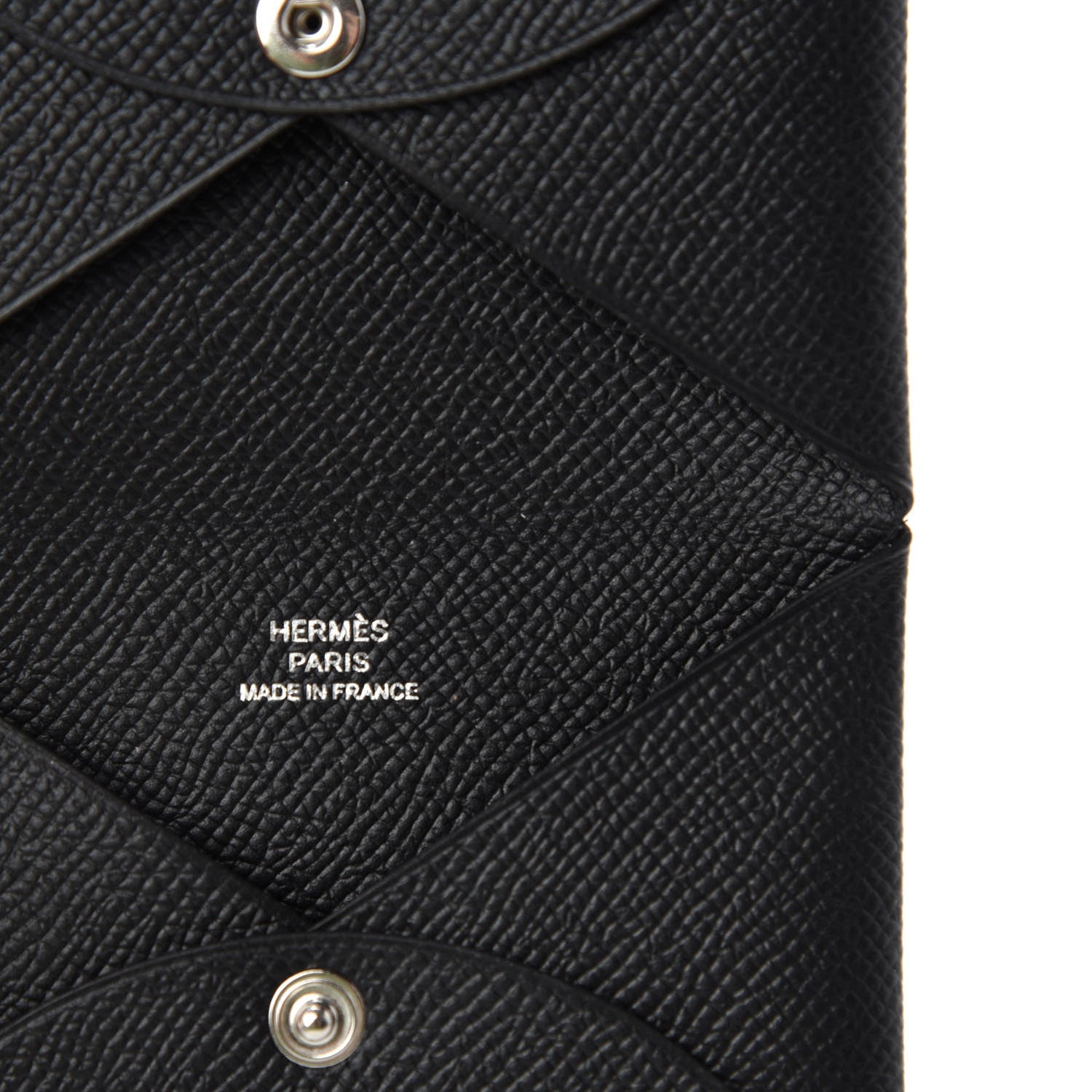 Hermes Epsom Calvi Card Case Black 6 of 8
