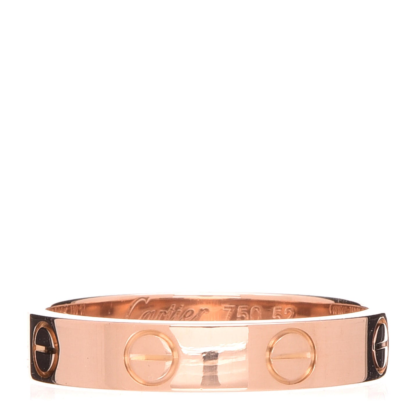 18K Pink Gold 3.5mm LOVE Wedding Band Ring 52 6