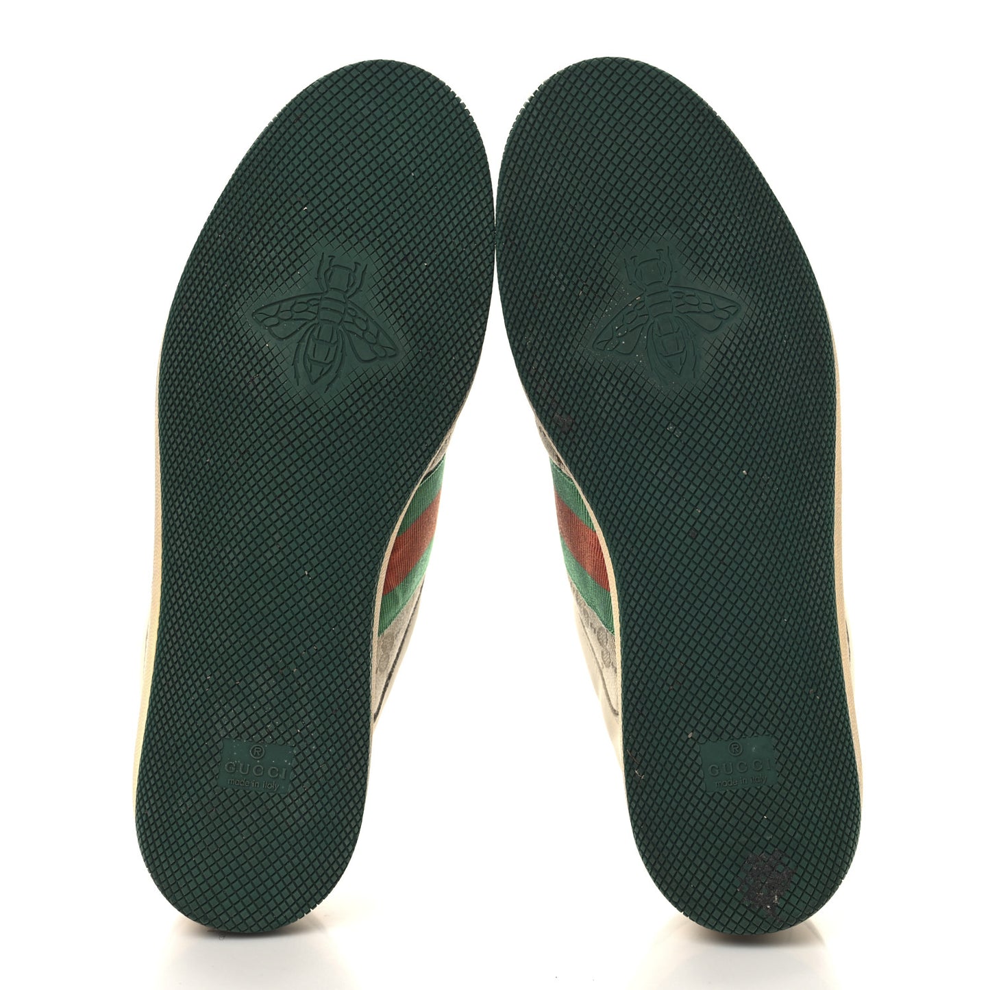 GG Monogram Nubuck Web Mens Screener Sneakers 9.5 New Sand Dusty Milk Vintage Green