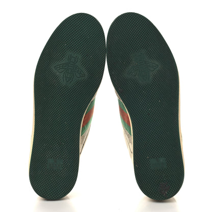 Gucci GG Monogram Nubuck Web Mens Screener Sneakers 9.5 New Sand Dusty Milk Vintage Green 7 of 12