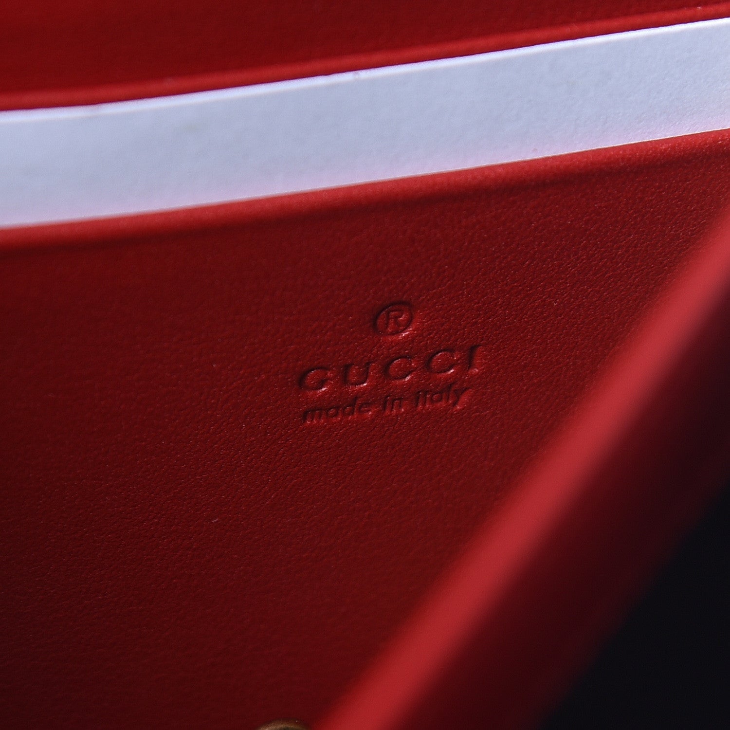 Gucci Velvet Matelasse GG Marmont Chain Wallet Hibiscus Red 7 of 11