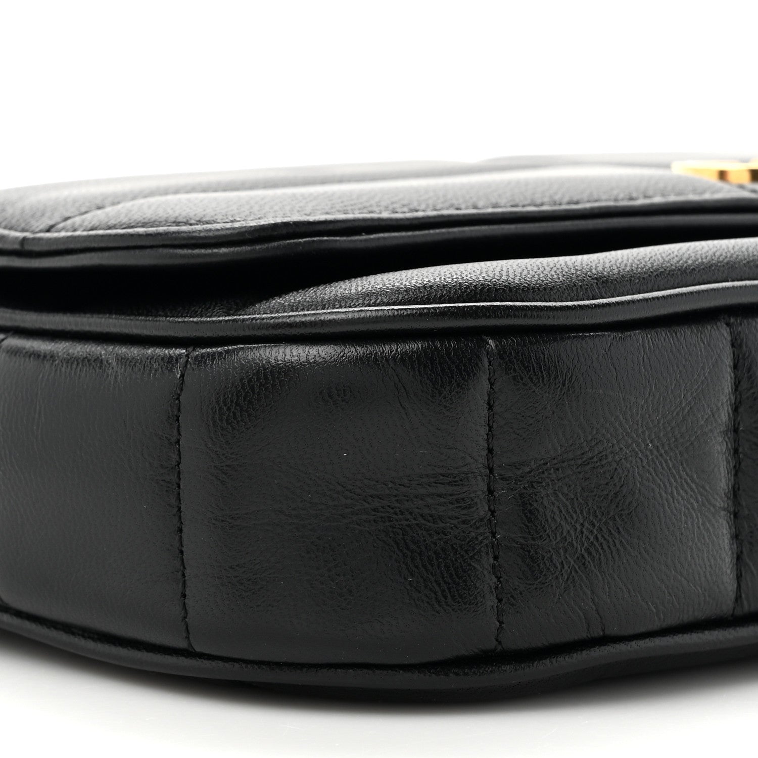 Celine Goatskin Matelasse Chain Shoulder Bag Black 10 of 11