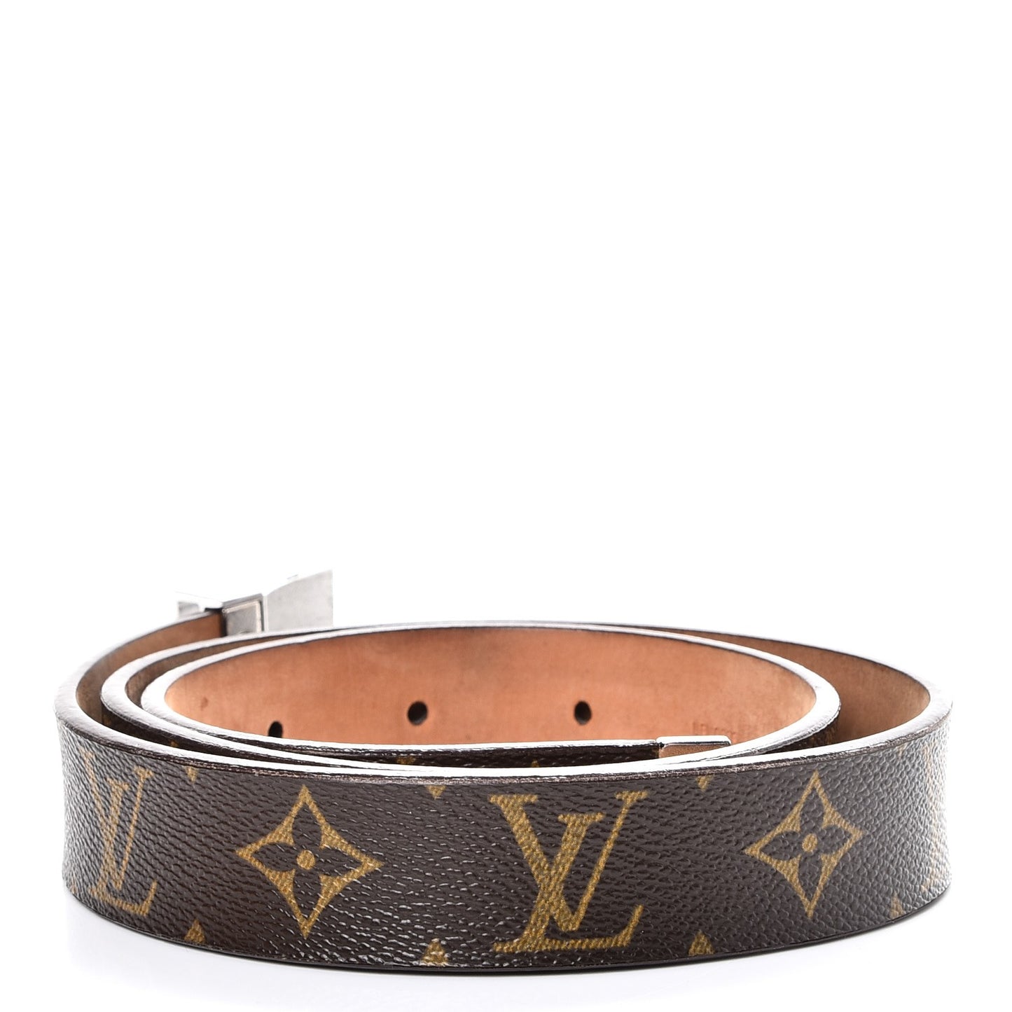 Monogram Ceinture Belt Silver Buckle 85 34