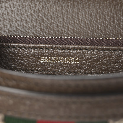 Gucci X BALENCIAGA BB Supreme Monogram Textured Dollar Calfskin Web Ophidia Continental Wallet Beige Ebony New Acero 6 of 8