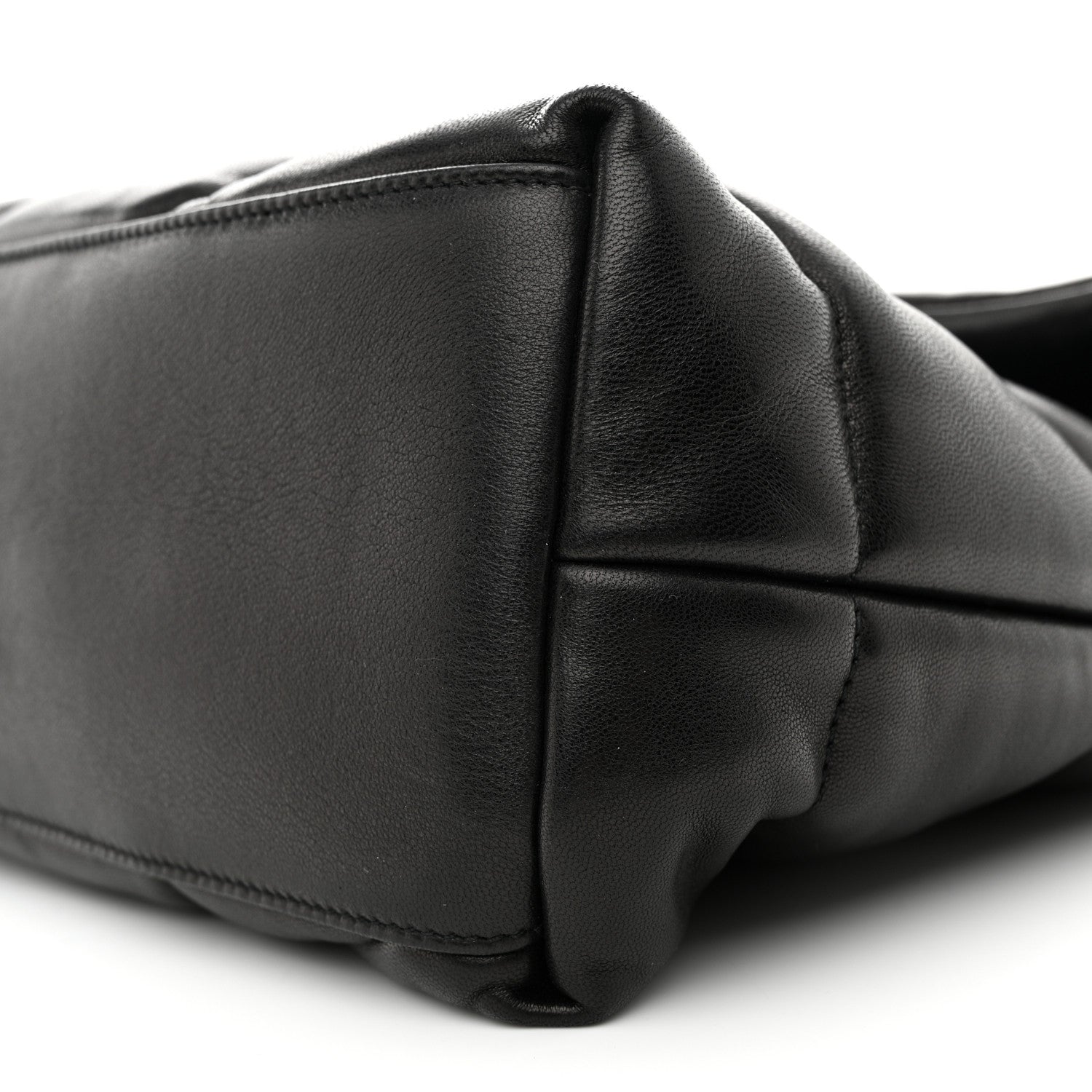 Saint Laurent Lambskin Quilted Medium Loulou Puffer Monogram Chain Satchel Black 10 of 10