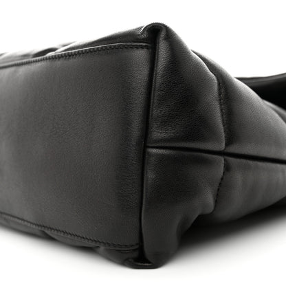 Saint Laurent Lambskin Quilted Medium Loulou Puffer Monogram Chain Satchel Black 10 of 10