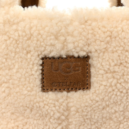 Telfar X UGG Suede Shearling Medium Shopping Bag Natural 8 of 11
