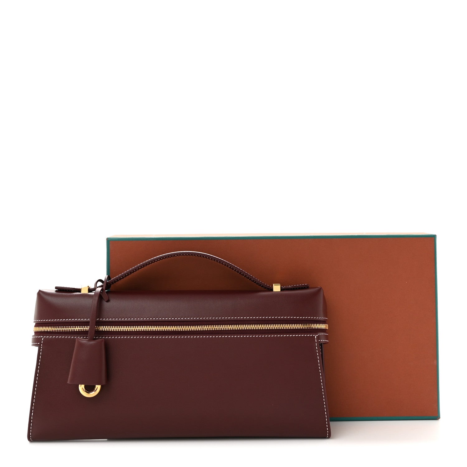 Loro Piana Smooth Calfskin Extra Clutch L29 Burnt Tan 10 of 10