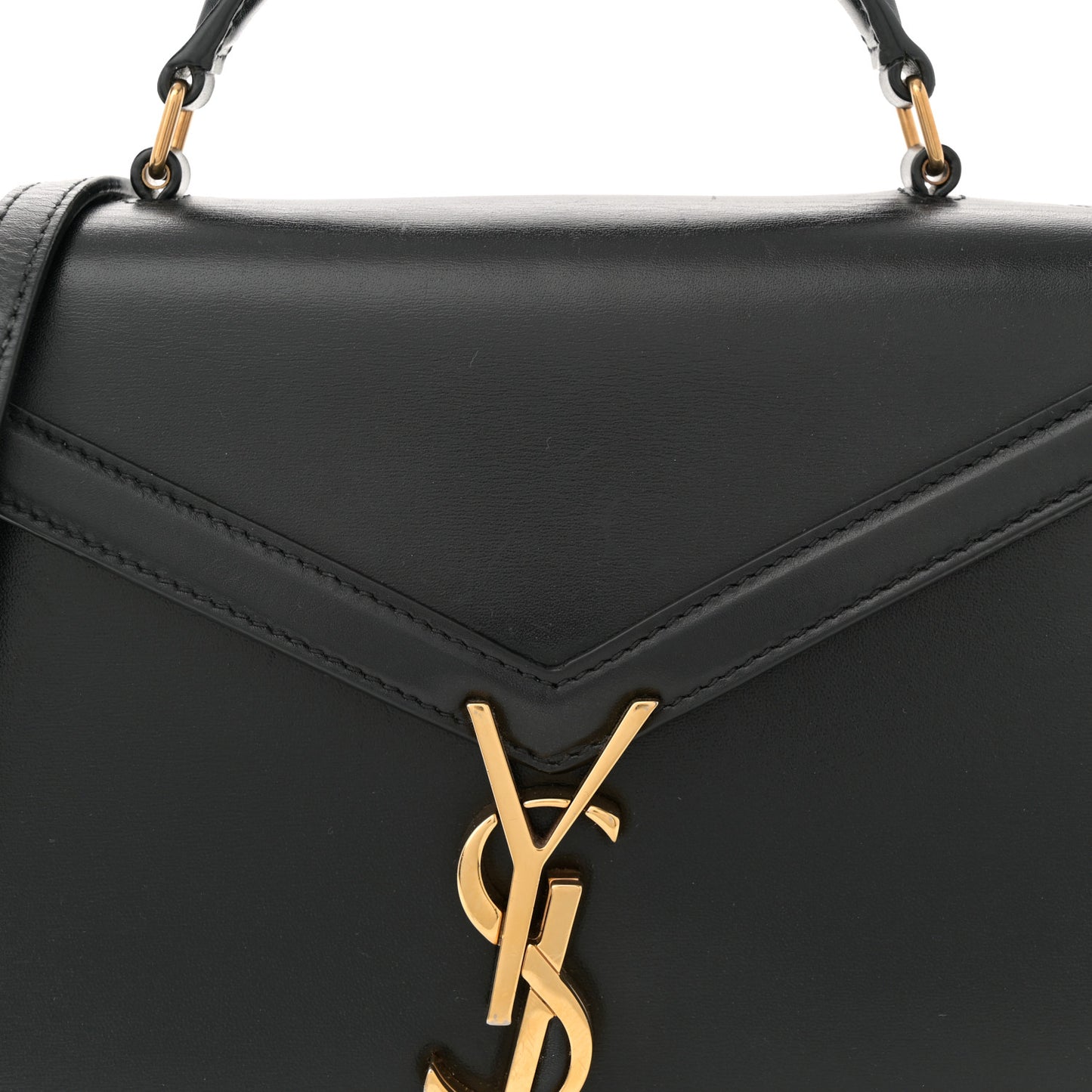 Calfskin Mini Classic Monogram Cassandra Top Handle Black