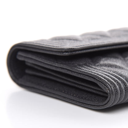 Chanel Caviar Quilted Large Boy Gusset Flap Wallet Charcoal 9 of 10