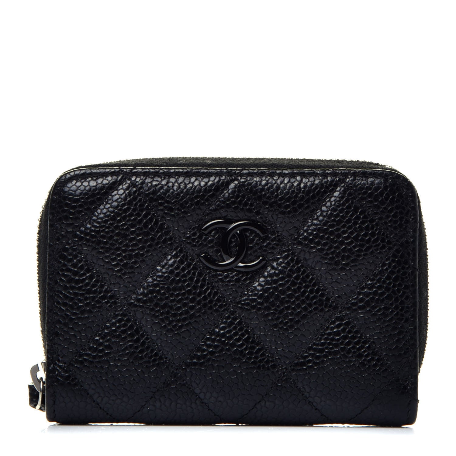 Chanel Caviar Quilted Incognito Zip Coin Purse Black 1 of 8