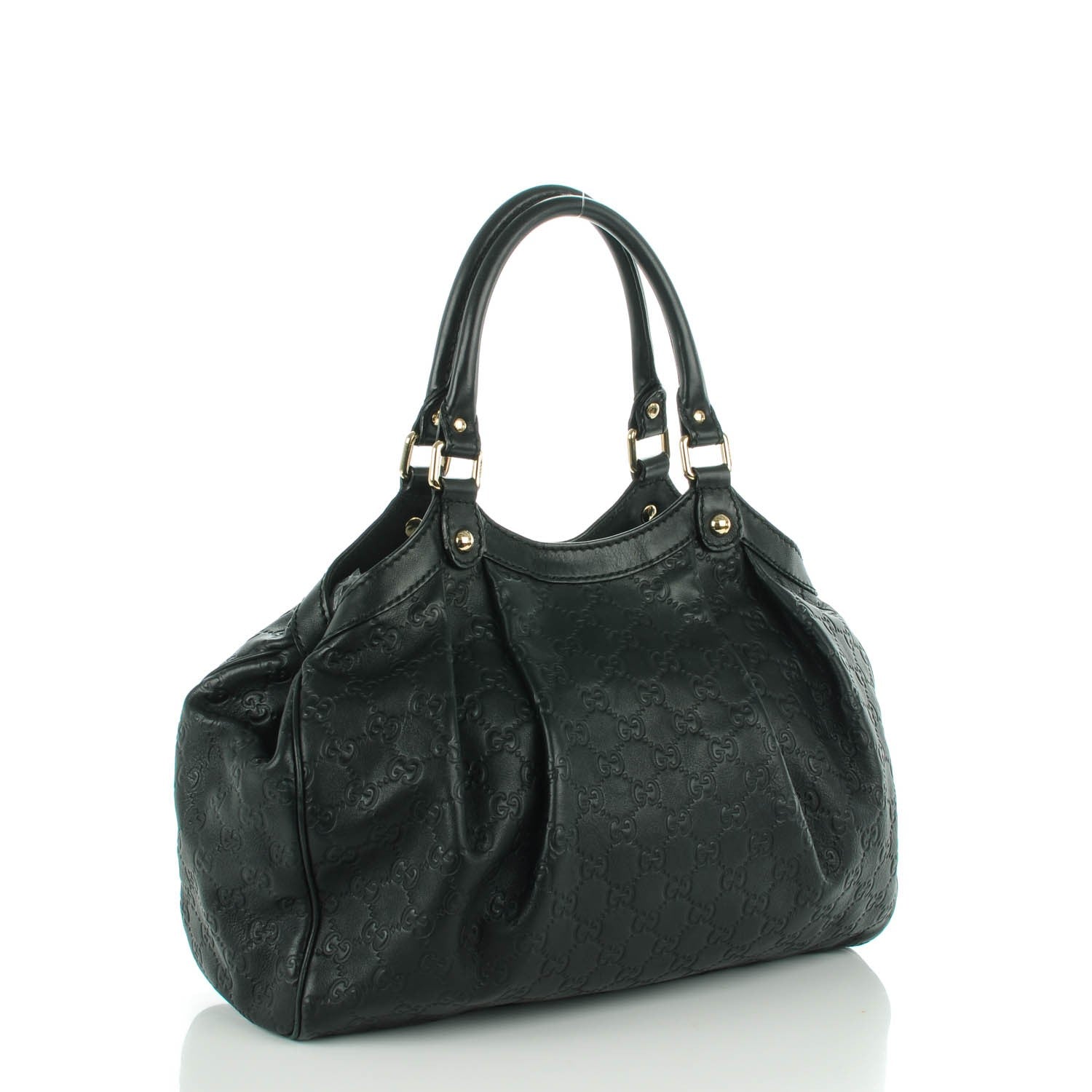 Gucci Guccissima Medium Sukey Tote Black 3 of 7