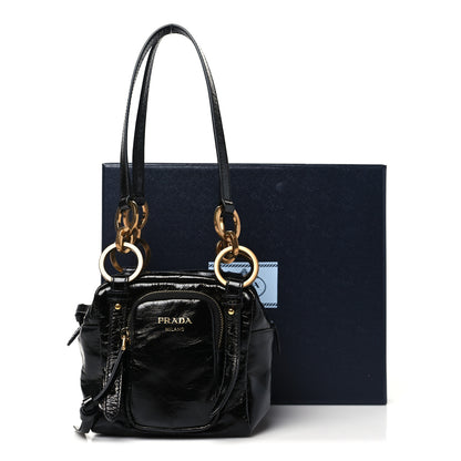 Prada Soft Lux Calfskin Mini Dangle Top Handle Bag Black 11 of 11