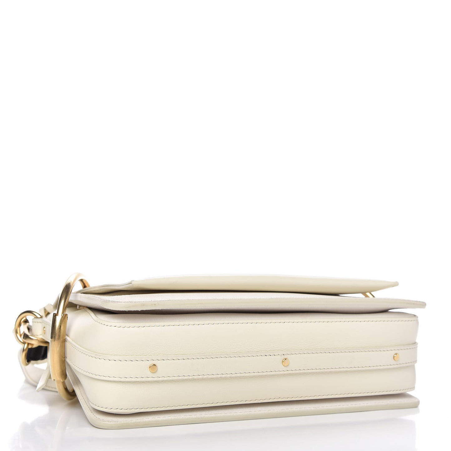 Calfskin Medium Roy Bag Natural White