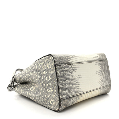 Fendi Lizard Togo Shiny Nappa Mini Peekaboo Iconic Satchel Roccia 4 of 8