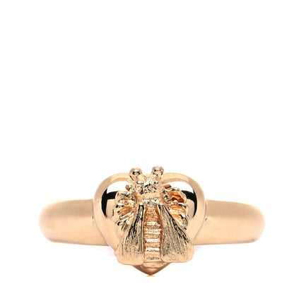 Gucci 18K Yellow Gold Bee Heart Ring 57 8 1 of 5