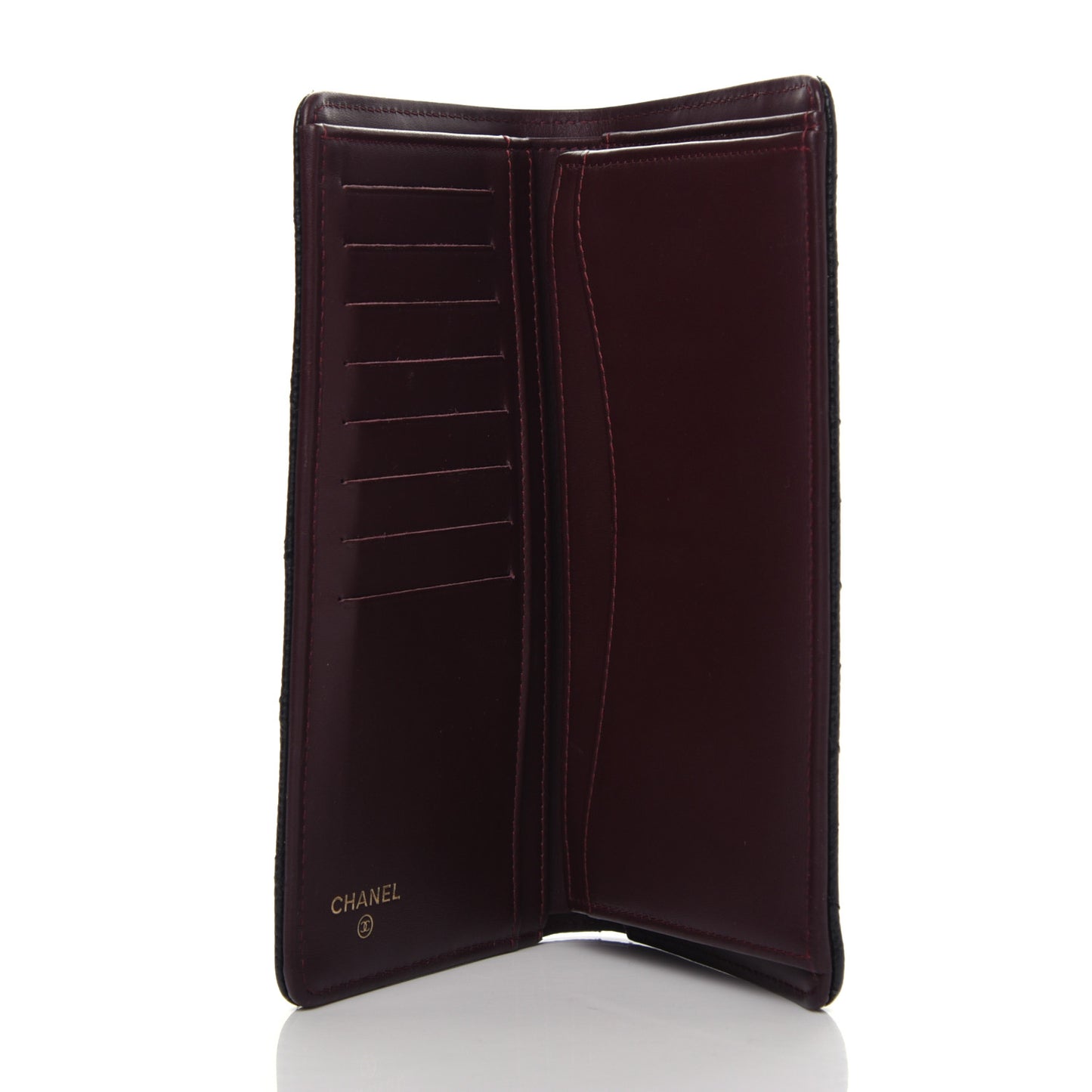 Caviar Quilted Yen Wallet Black