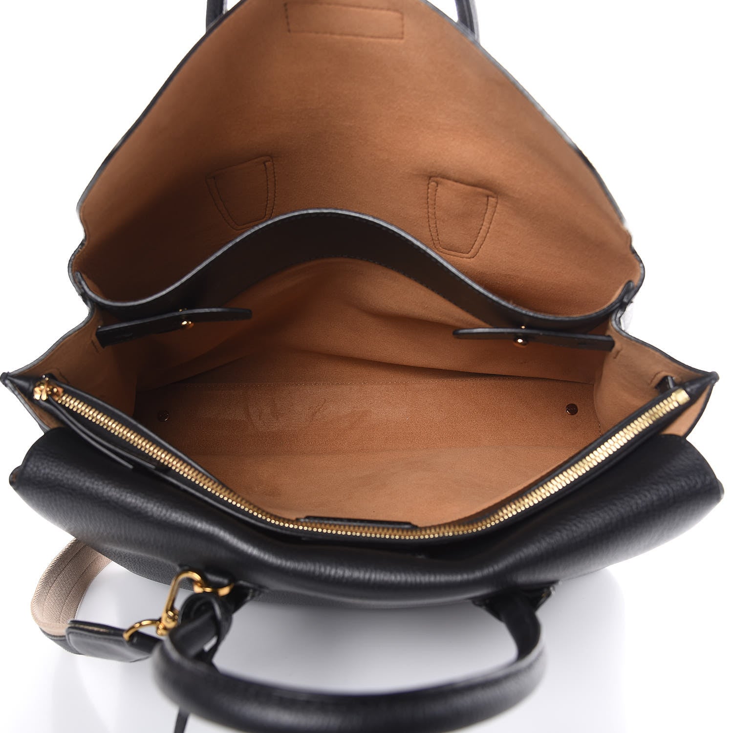 MCM Grained Calfskin Large Milla Tote Black 6 of 14