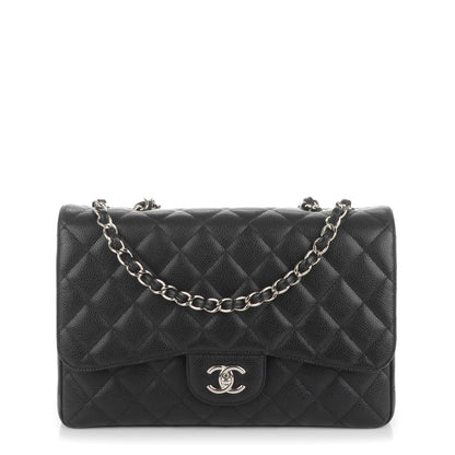 Chanel Caviar Quilted Jumbo Single Flap Black 1 of 7