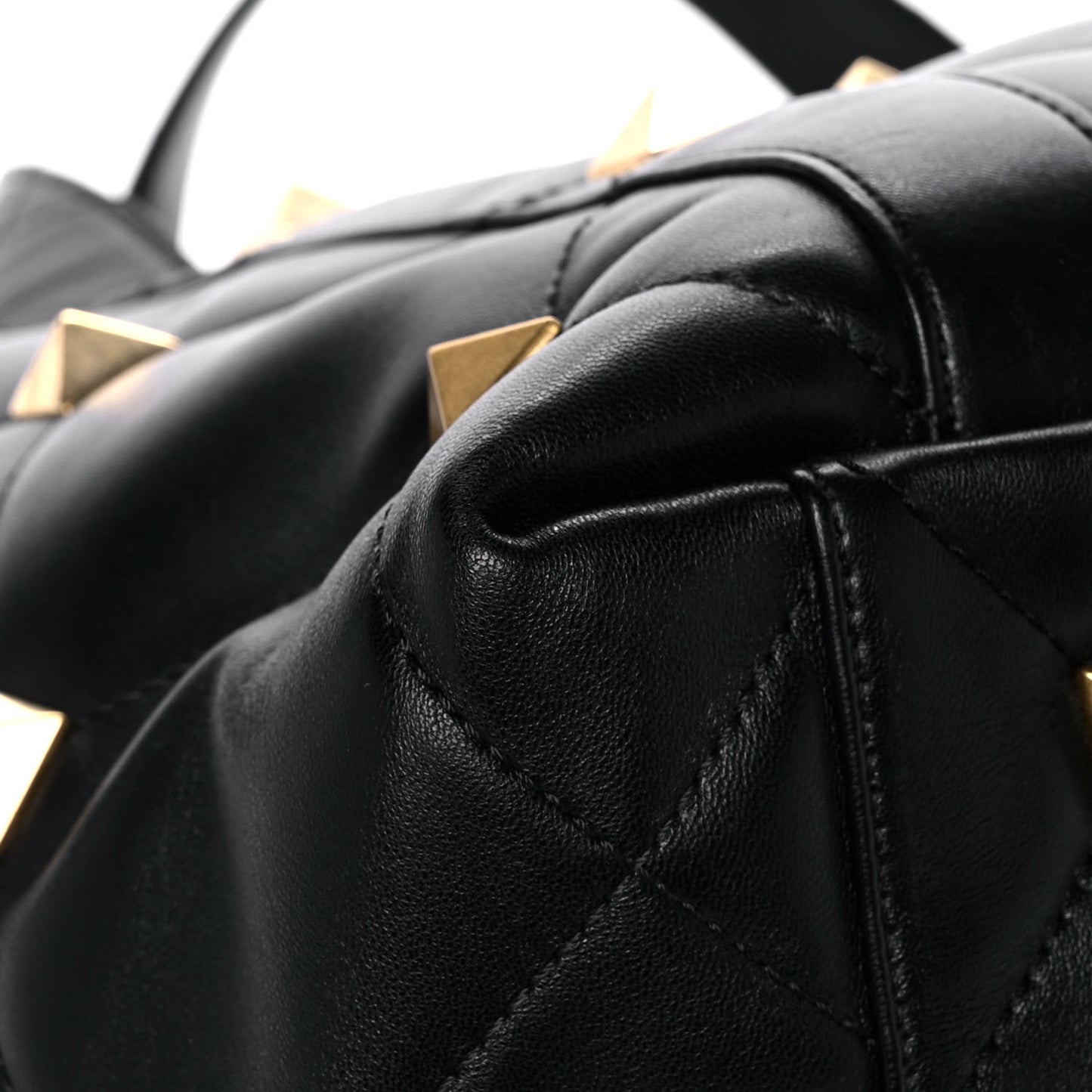Nappa Medium Roman Stud Tote Black
