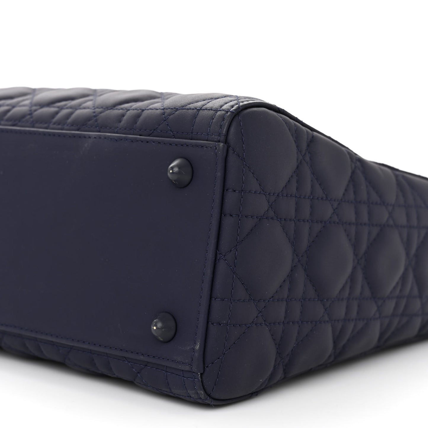 Ultra Matte Calfskin Cannage Large Lady Dior Purple