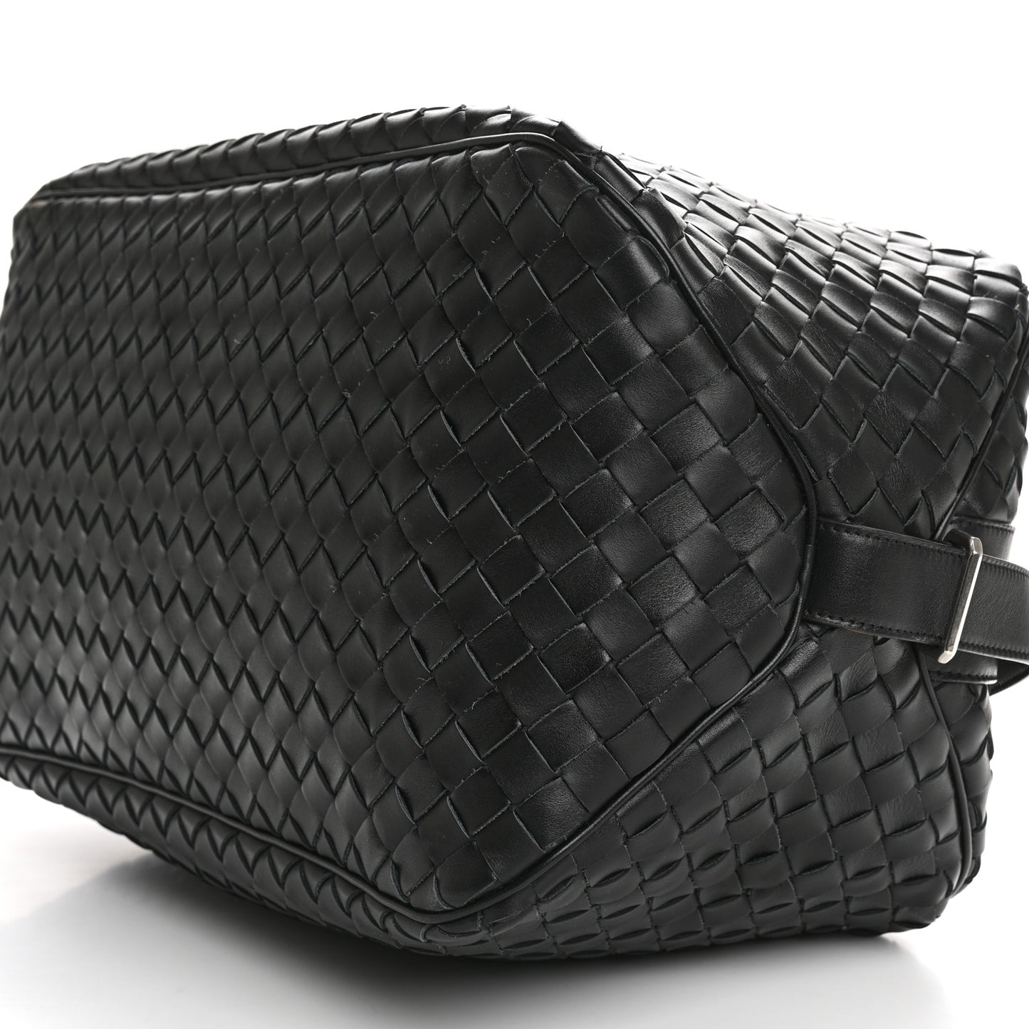 Nappa Intrecciato Travel Duffel Bag Black