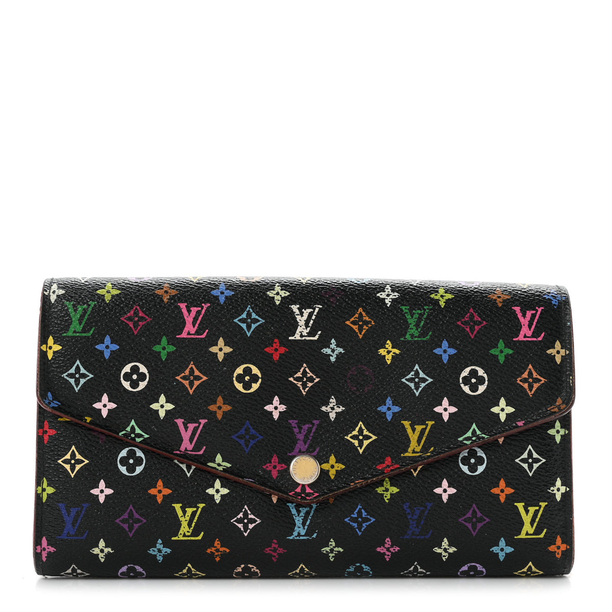 Louis Vuitton Monogram Multicolor Sarah Wallet NM Black Grenade 1 of 6